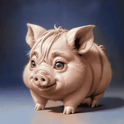 en generad bild av en gris